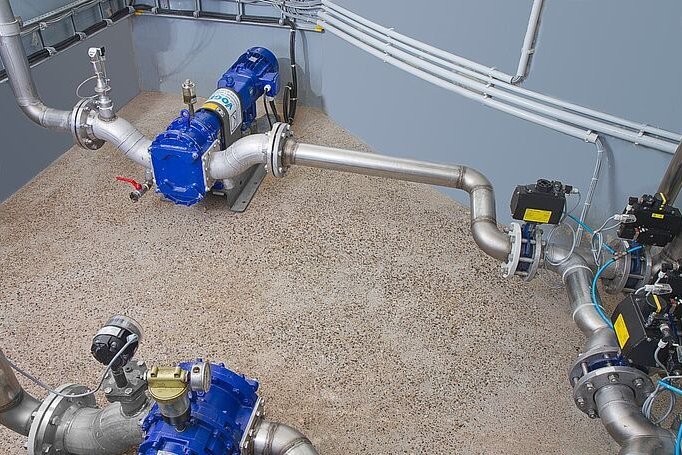 Wastewater pump on site