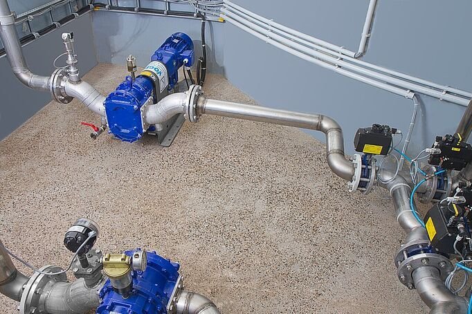 Wastewater pump on site