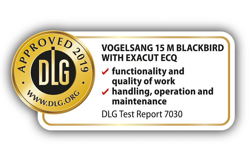 DLG-testresultaat met de BlackBird en ExaCut ECQ van Vogelsang