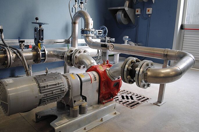 Rotary lobe pump of the IQ series on a biogas plant