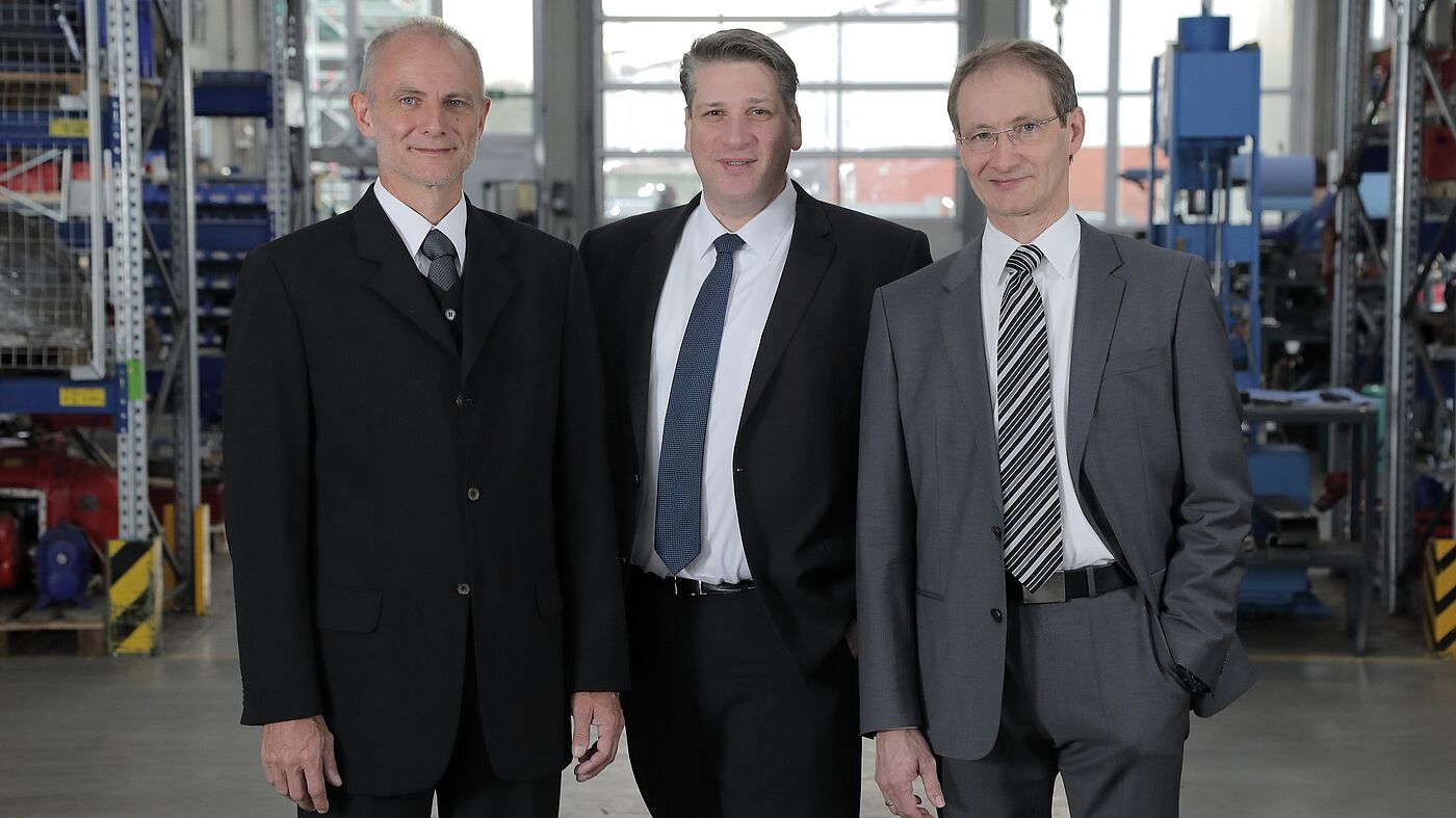 Vogelsang-Geschäftsführung: Hugo Vogelsang, David Guidez, Harald Vogelsang