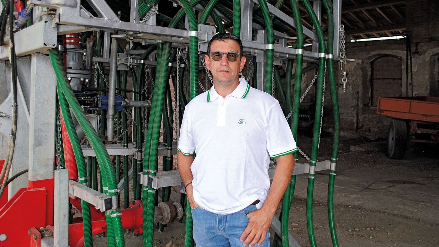 Paolo Bizzoni, Eigentümer des Landwirtschaftsbetrieb Fratelli Bizzoni in Italien