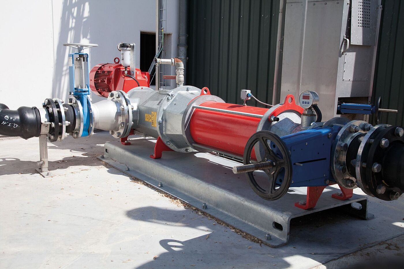 Progressive cavity pump of the CC series at a biogas plant