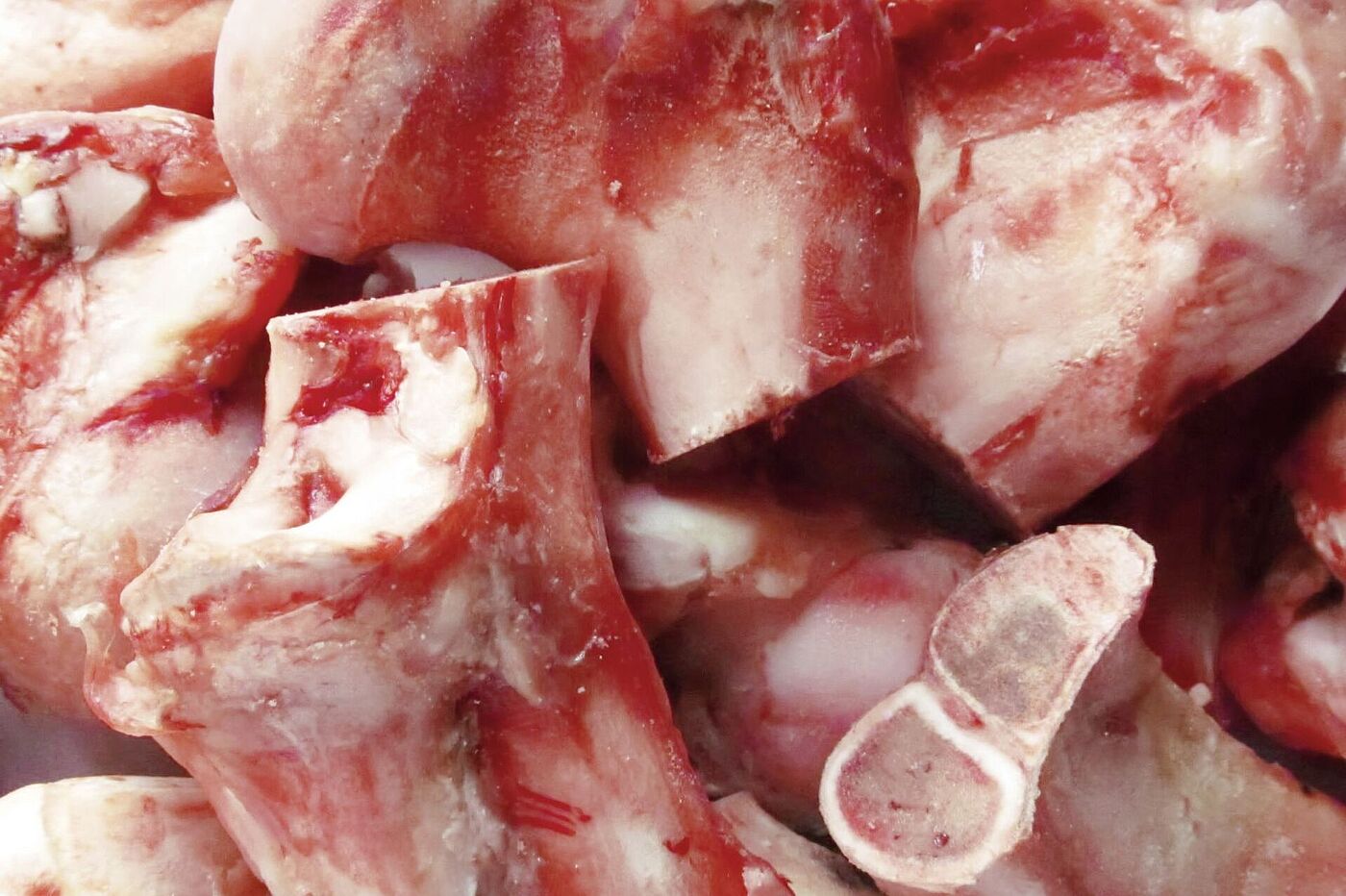 Bones, a by product in the meat industry
