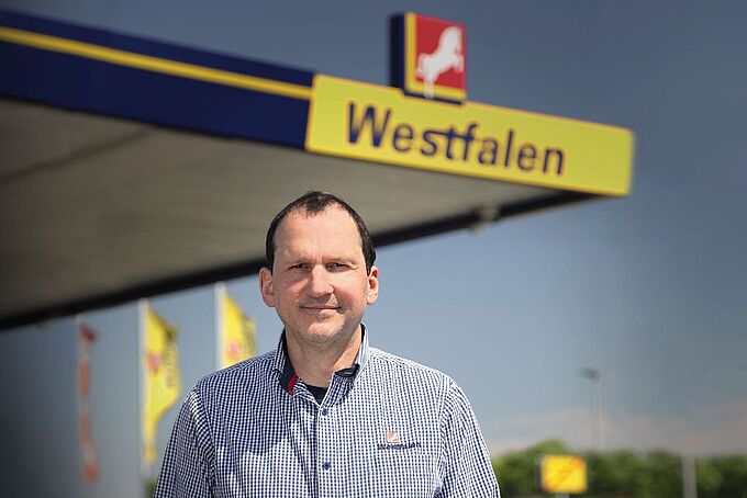 Frank Wadlinger, stazione di servizio Westfalen petrol si Münster, Germania