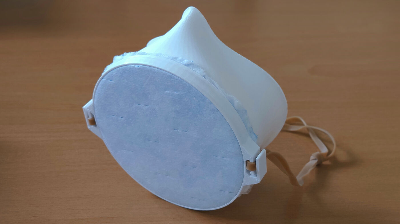 Maschera protettiva stampata in 3D